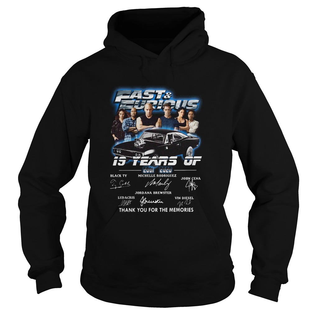 Fast And Furious 19 Years Of 2001 2020 Thank You For The Memories Hoodie