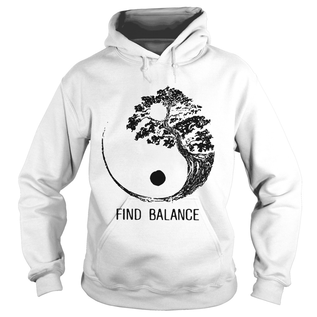 Find Balance Yin Yang Bonsai Tree Japanese Hoodie