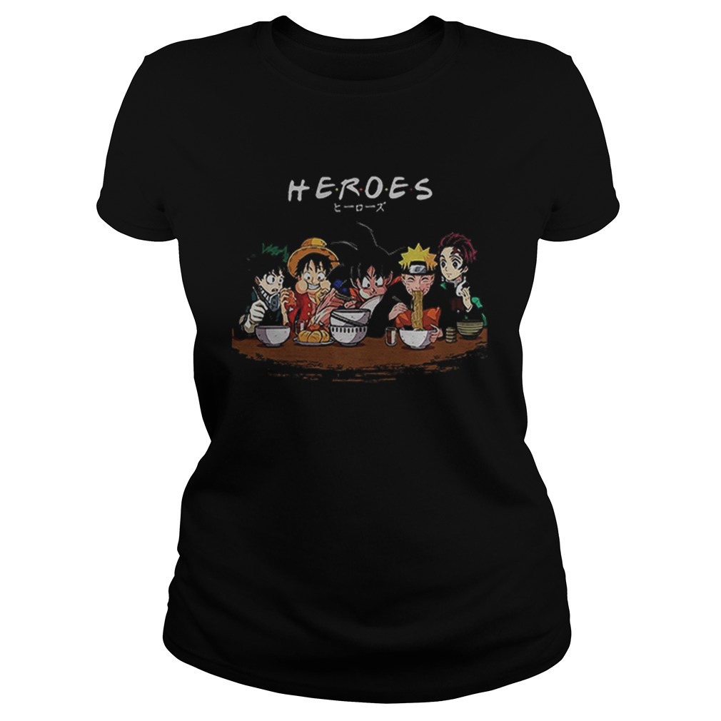Heroes Friends Naruto Luffy Songoku Tanjirou Kamado Classic Ladies