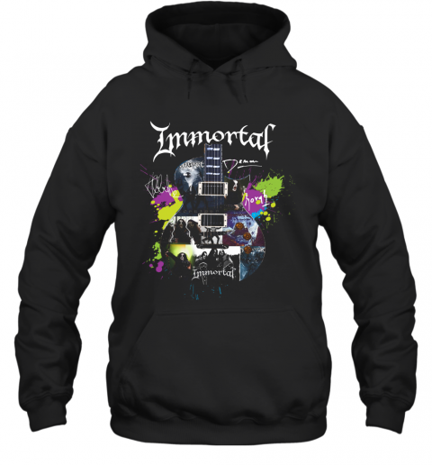 Immortal Guitar Signatures T-Shirt Unisex Hoodie