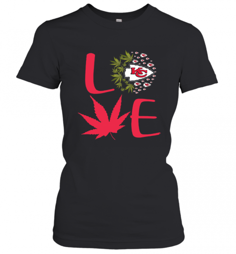 Kansas City Chiefs Love Weed T-Shirt Classic Women's T-shirt