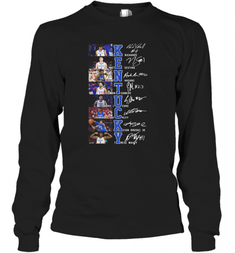 Kentucky Nick Richards Girlfriend Nate Sestina Ashton Hagans Signatures T-Shirt Long Sleeved T-shirt 
