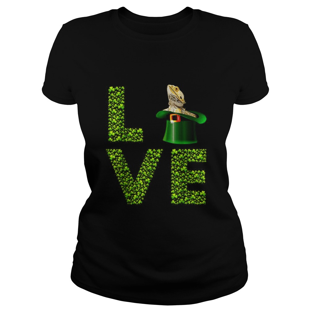 Love Bearded Dragon St Patricks Day Shamrock Irish Classic Ladies