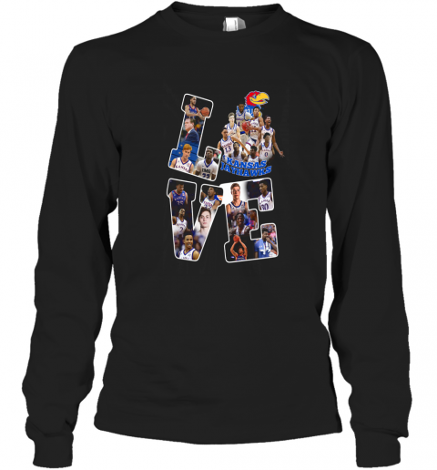 Love Kansas Jayhawks T-Shirt Long Sleeved T-shirt 