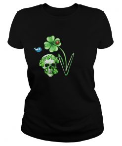 Love Skull Shamrock bird  Classic Ladies