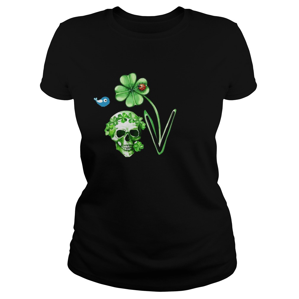 Love Skull Shamrock bird Classic Ladies