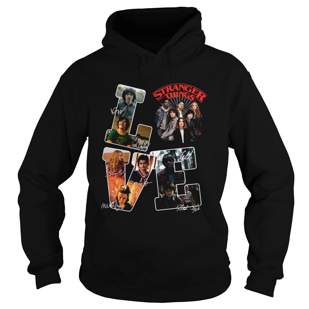 Love Stranger Things Signatures Hoodie