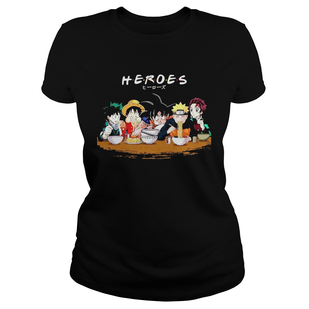 Mashup Heroes Characters Anime Eat Together Classic Ladies