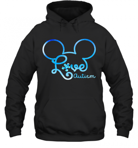 Mickey Mouse Love Autism T-Shirt Unisex Hoodie