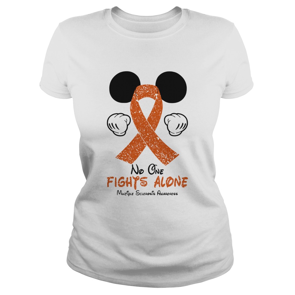 Mickey Mouse No One Fights Alone Multiple Sclerosis Awareness Classic Ladies