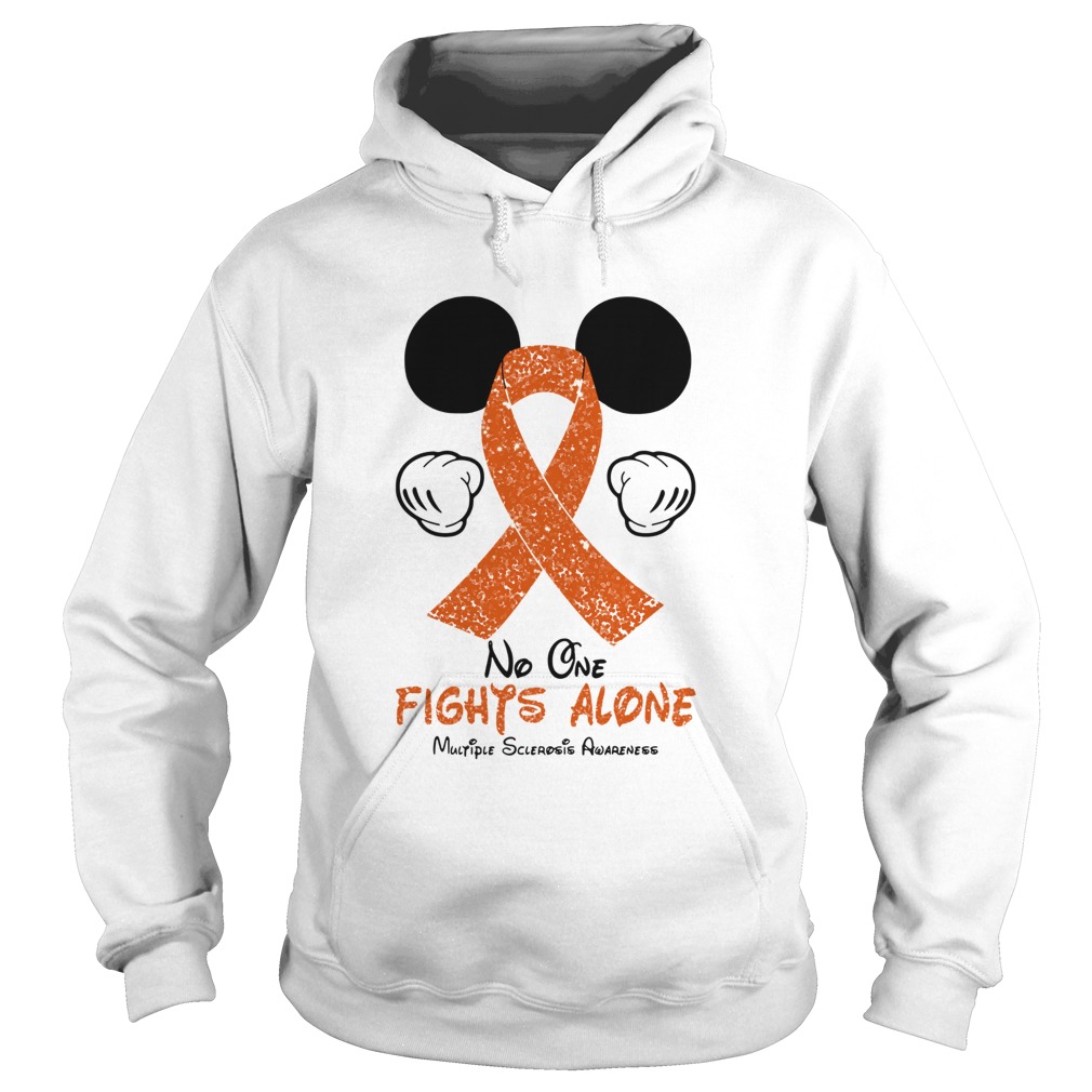 Mickey Mouse No One Fights Alone Multiple Sclerosis Awareness Hoodie