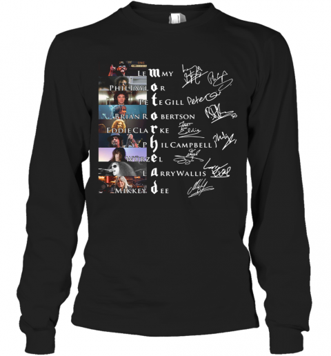 Motorhead Members Signatures T-Shirt Long Sleeved T-shirt 