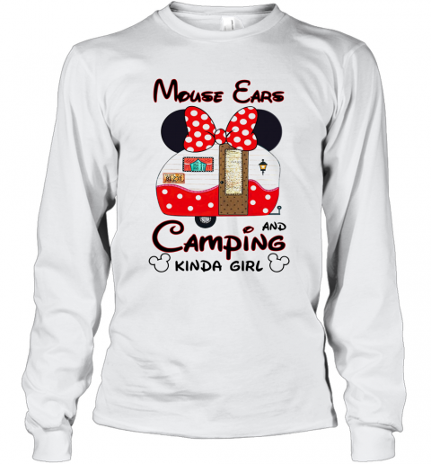 Mouse Ears Camping Kinda Girl T-Shirt Long Sleeved T-shirt 