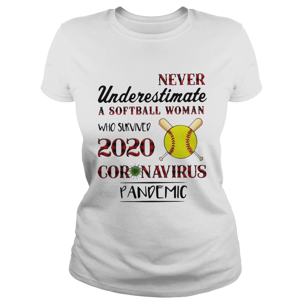 Never Underestimate A Softball Woman Who Survived 2020 Coronavirus Pandemic Classic Ladies