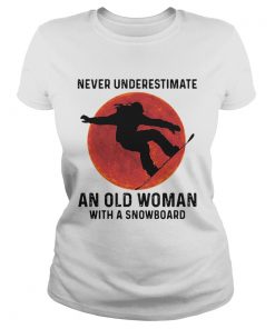 Never Underestimate An Old Woman With A Snowboard Silhouettes  Classic Ladies