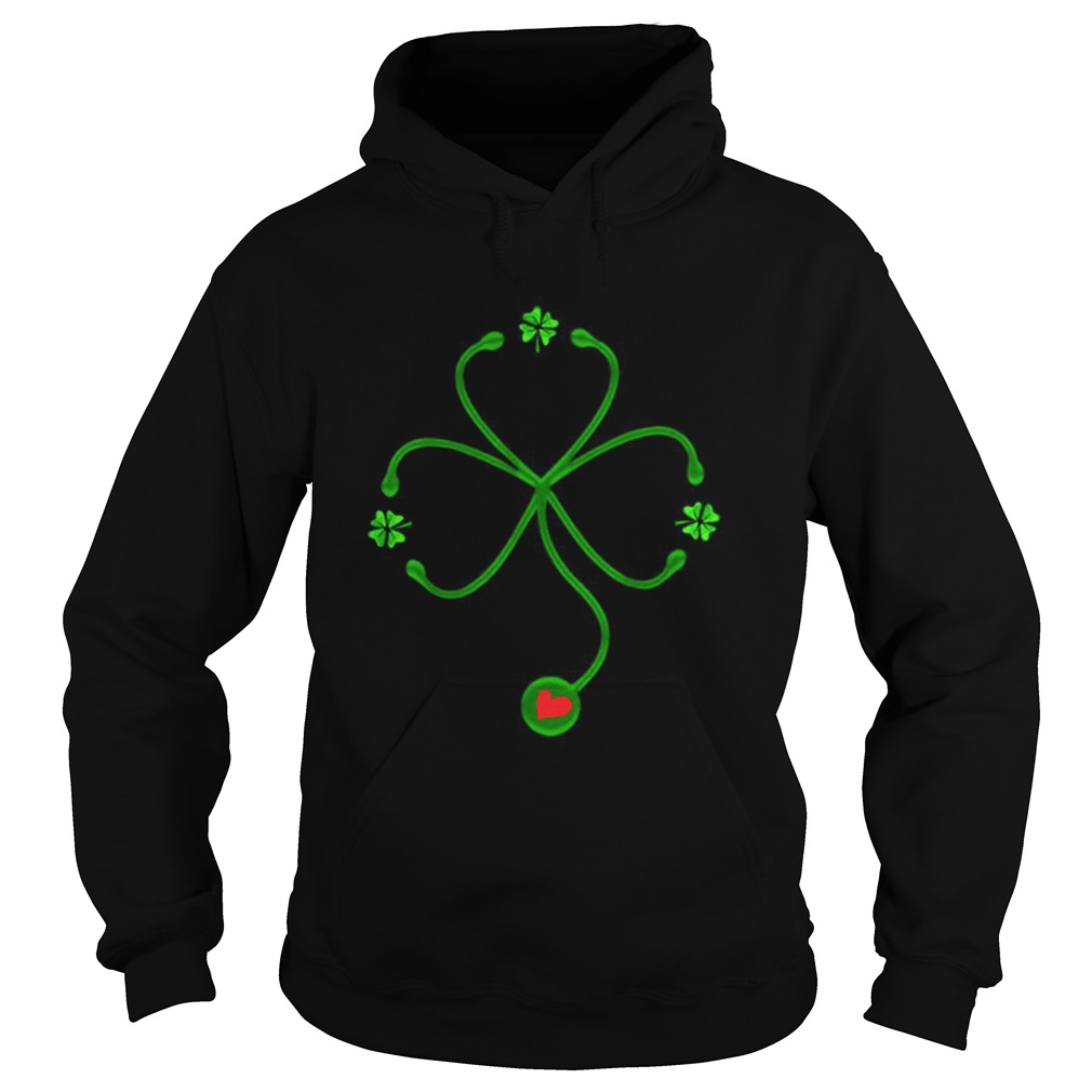 Nice Irish Nurse St Patricks Day Stethoscope Heartbeat Hoodie