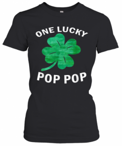 One Lucky Pop Pop Vintage St Patrick Day T-Shirt Classic Women's T-shirt
