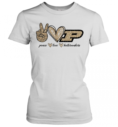 Peace Love Boilermakers T-Shirt Classic Women's T-shirt