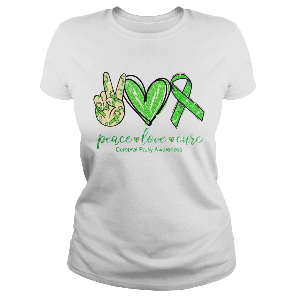 Peace Love Cure Cerebral Awareness Classic Ladies