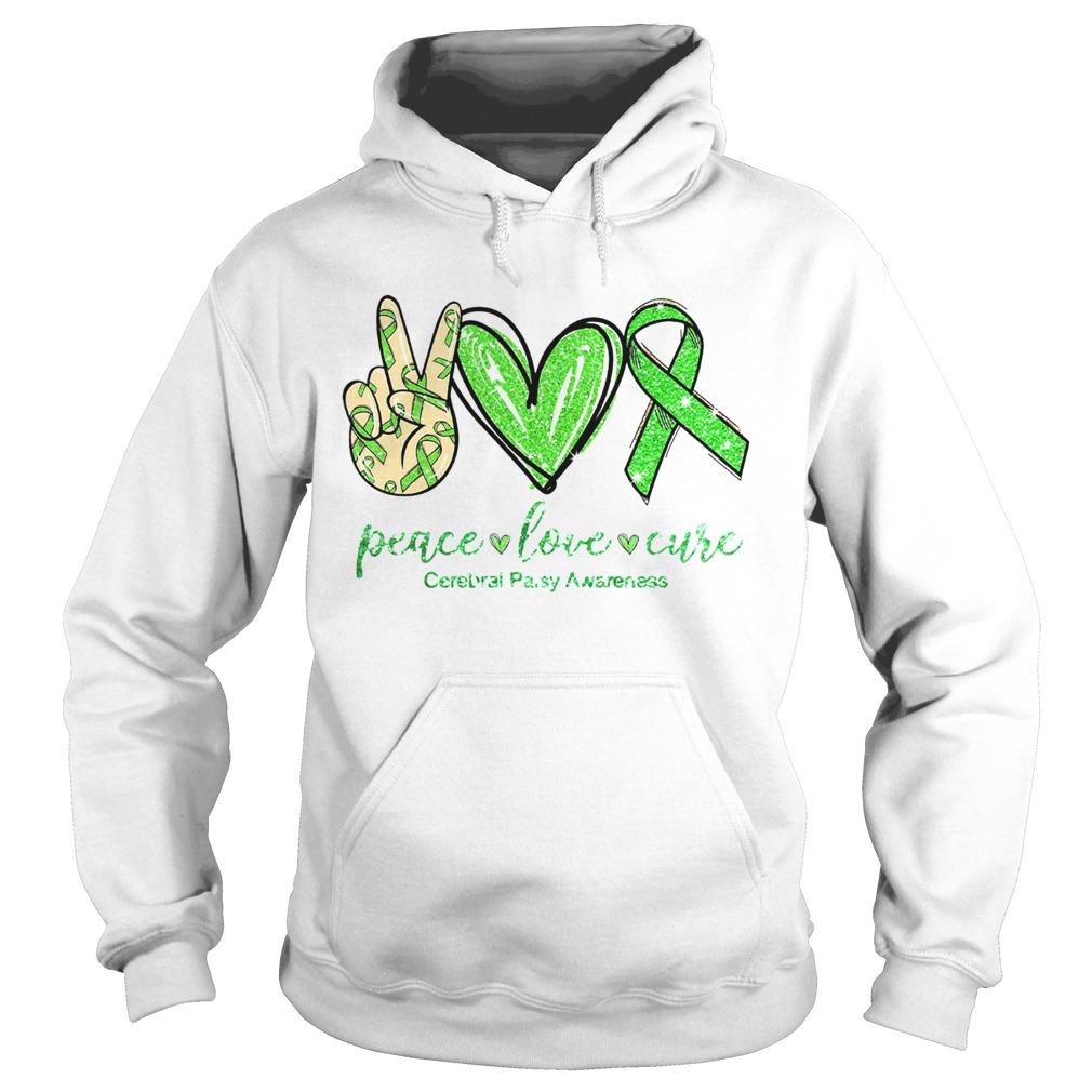 Peace Love Cure Cerebral Awareness Hoodie
