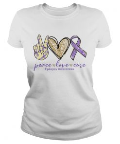 Peace Love Cure Epilepsy Awareness  Classic Ladies