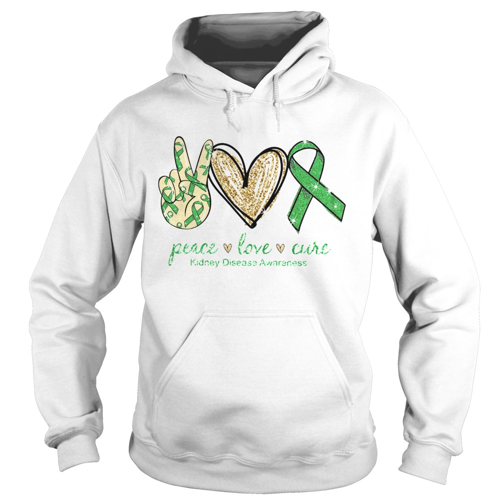 Peace Love Cure Kidney Disease Awareness Hoodie