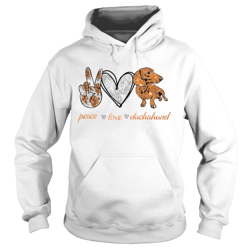 Peace Love Dachshund Hoodie