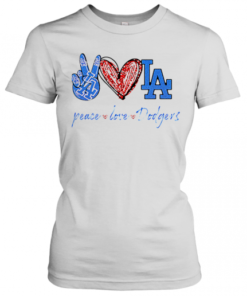 Peace Love Dodgers Logo T-Shirt Classic Women's T-shirt
