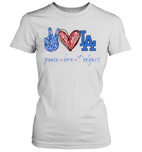 Peace Love Dodgers Logo T-Shirt Classic Women's T-shirt