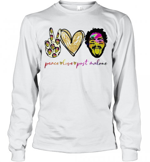 Peace Love Post Malone T-Shirt Long Sleeved T-shirt 