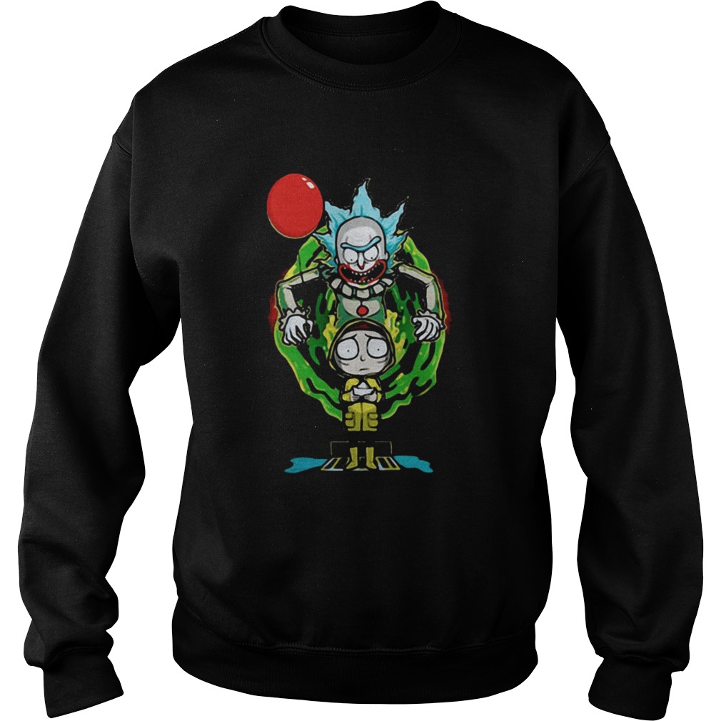 Pennywise IT mashup Rick and Morty halloween Sweatshirt