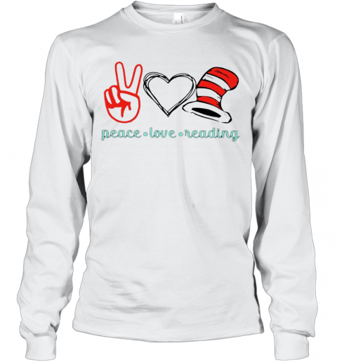 Piece Love Reading T-Shirt Long Sleeved T-shirt 