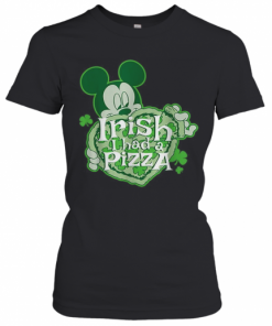 Pretty Disney Mickey Irish I Had Pizza St. Patrick'S Day T-Shirt Classic Women's T-shirt