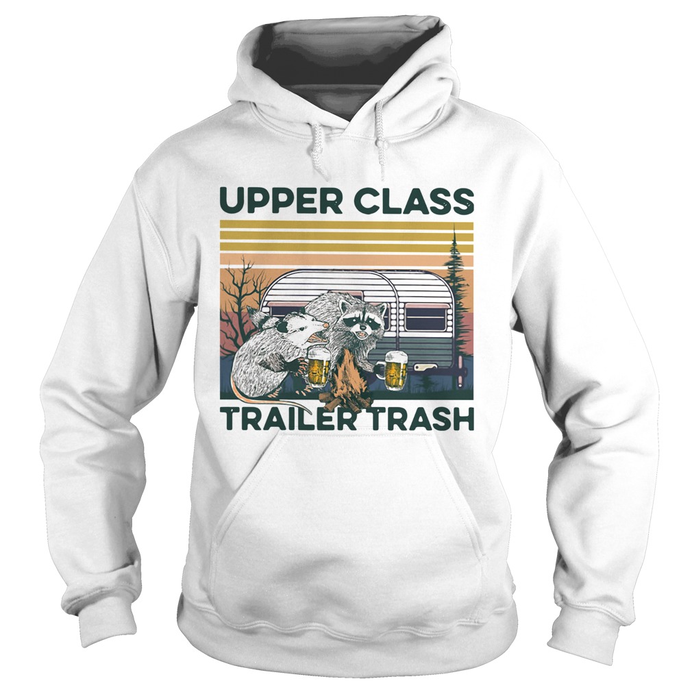 Raccoon And Possum Upper Class Trailer Trash Vintage Hoodie