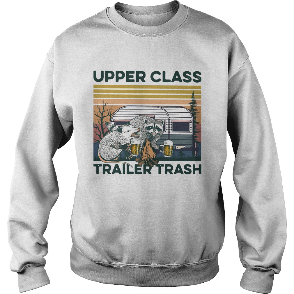 Raccoon And Possum Upper Class Trailer Trash Vintage Sweatshirt