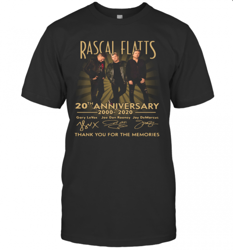 Rascal Flatts 20Th Anniversary 2000 2020 Thank You For The Memories T-Shirt