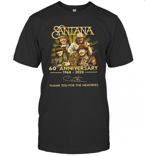 Santana 60Th Anniversary 1960 2020 Thank You For The Memories T-Shirt