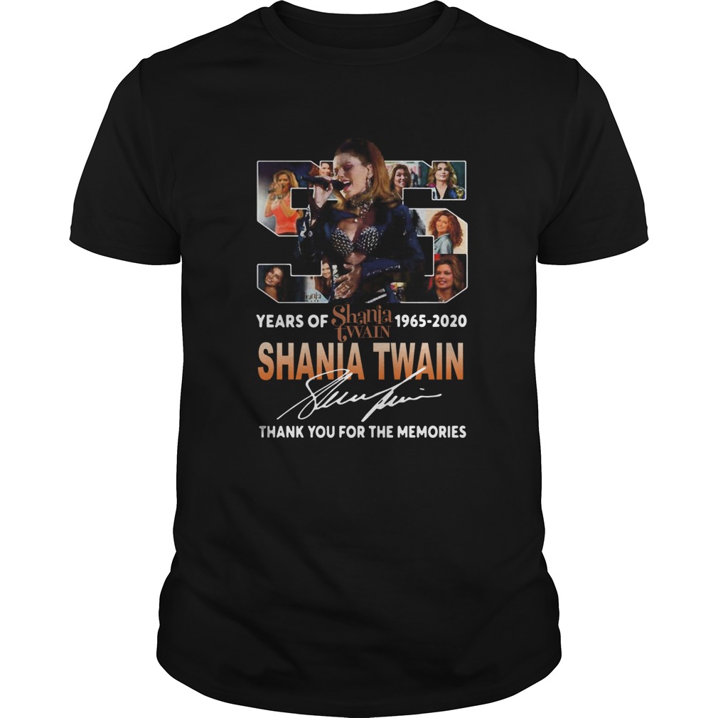 Shania Twain With Come On Over Album 55th Years Of 19652020 Signature shirt