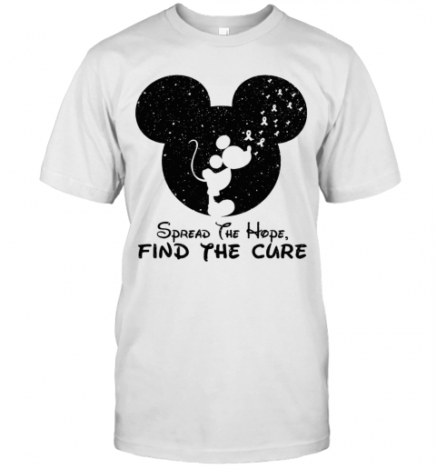 Spread The Hope Find The Cure Breast Cancer Awareness Mickey Mouse T-Shirt
