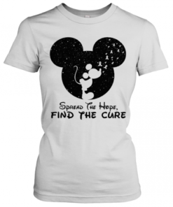 Spread The Hope Find The Cure Breast Cancer Awareness Mickey Mouse T-Shirt Classic Women's T-shirt
