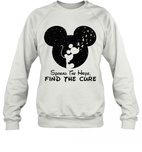 Spread The Hope Find The Cure Breast Cancer Awareness Mickey Mouse T-Shirt Unisex Sweatshirt