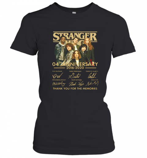 Stranger Things 4Th Anniversary 2016 2020 Thank You For The Memories T-Shirt Classic Women's T-shirt