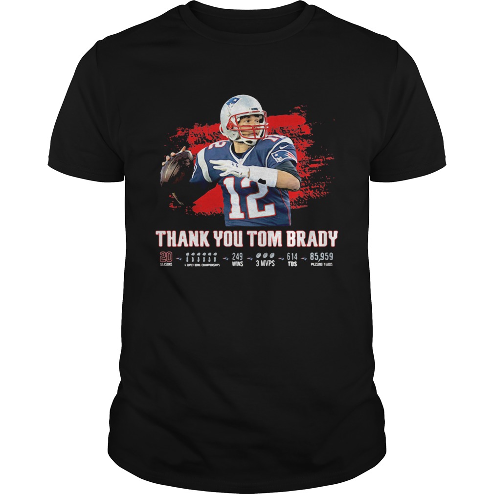 Thank You Tom Brady Patriots Football 2020 shirt