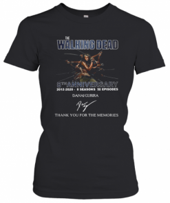 The Walking Dead 8Th Anniversary 2012 2020 8 Seasons 90 Episodes Danai Gurira Signature Thank You For The Memories T-Shirt Classic Women's T-shirt