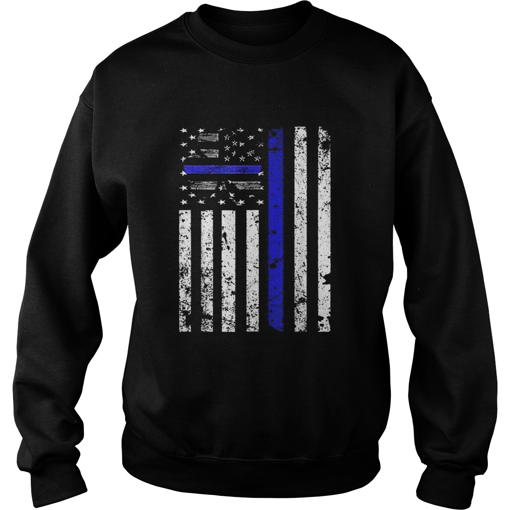 Thin Blue Line Irish Shamrock Police St Patricks Day Sweatshirt