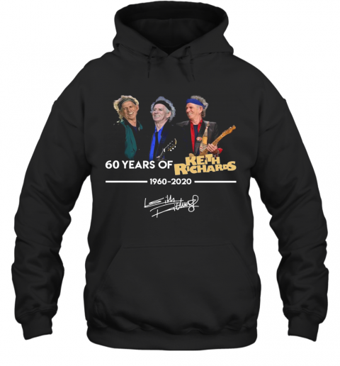60 Years Of Keith Richards 1960 2020 Signature T-Shirt Unisex Hoodie