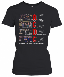 AC DC Back In Black Let There Be Rock Signature Thank You For The Memories T-Shirt Classic Women's T-shirt