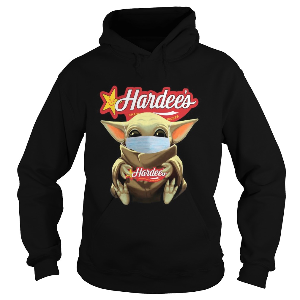 Baby Yoda Face Mask Hug Hardees Hoodie