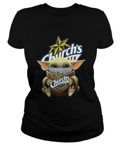 Baby Yoda Mask Hug Churchs Chicken  Classic Ladies