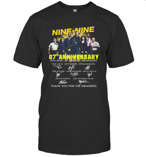 Brooklyn Nine Nine 07Th Anniversary Signatures T-Shirt
